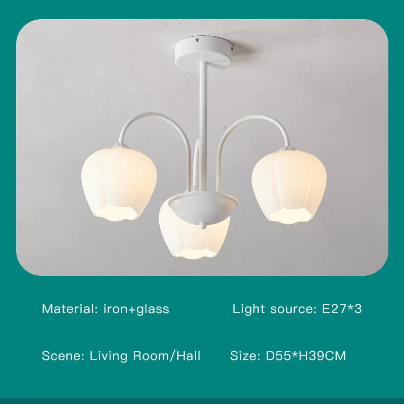 Modern Green White Branch Ceiling Chandelier for Living Room Bedroom Dining Loft