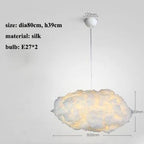 LED Cloud Chandelier: Floating Cotton Cloud Pendant Lamp for Nursery, Living Room, Kids Room