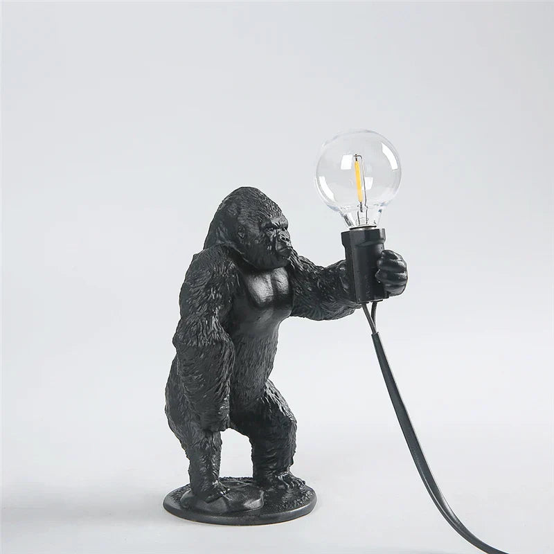 Nordic King Kong Resin Floor Lamp: Modern, Customizable LED Animal Light