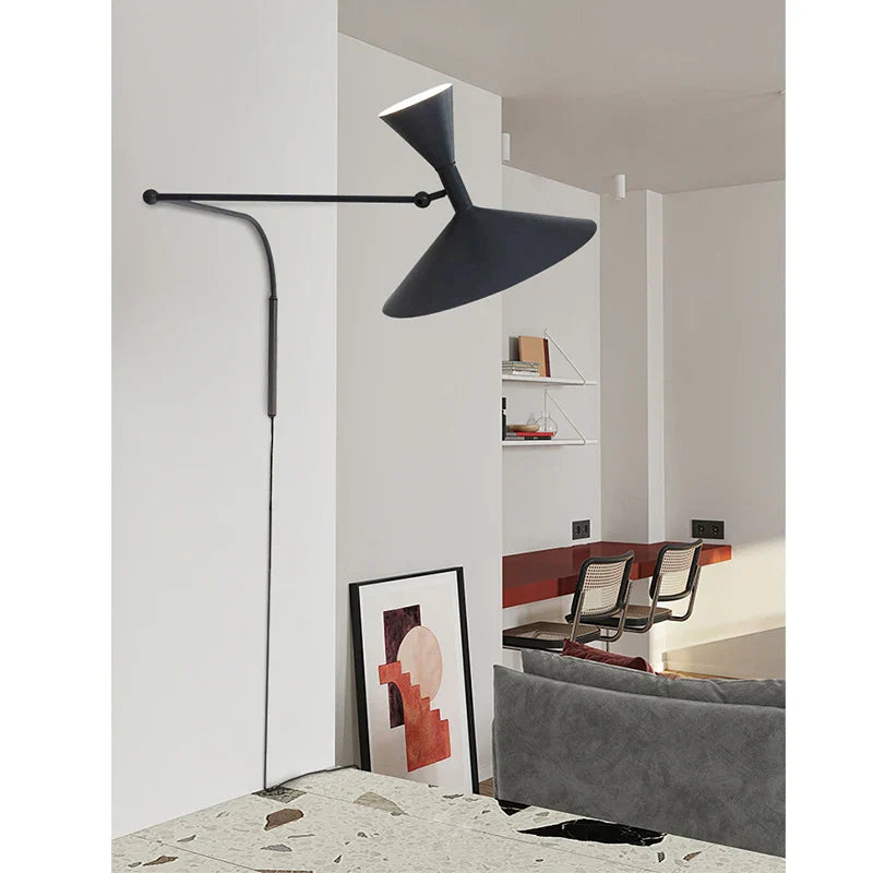 Rotating Horn Wall Lamp for Living Room Bedroom Sofa Bedside