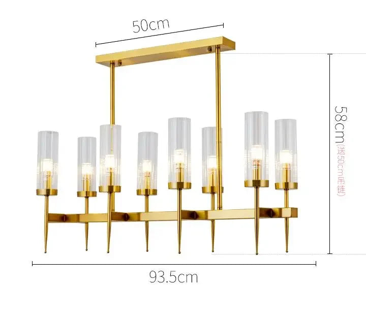Gold Plated Nordic Living Room LED Chandelier | Luxury Hanging Pendant Lighting