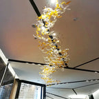 Luxury Glass Stair Chandelier for Villa & Hotel Lobby
