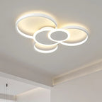 Modern Circles LED Dimmable Chandelier: Minimalist Nordic Living Room & Bedroom Lighting