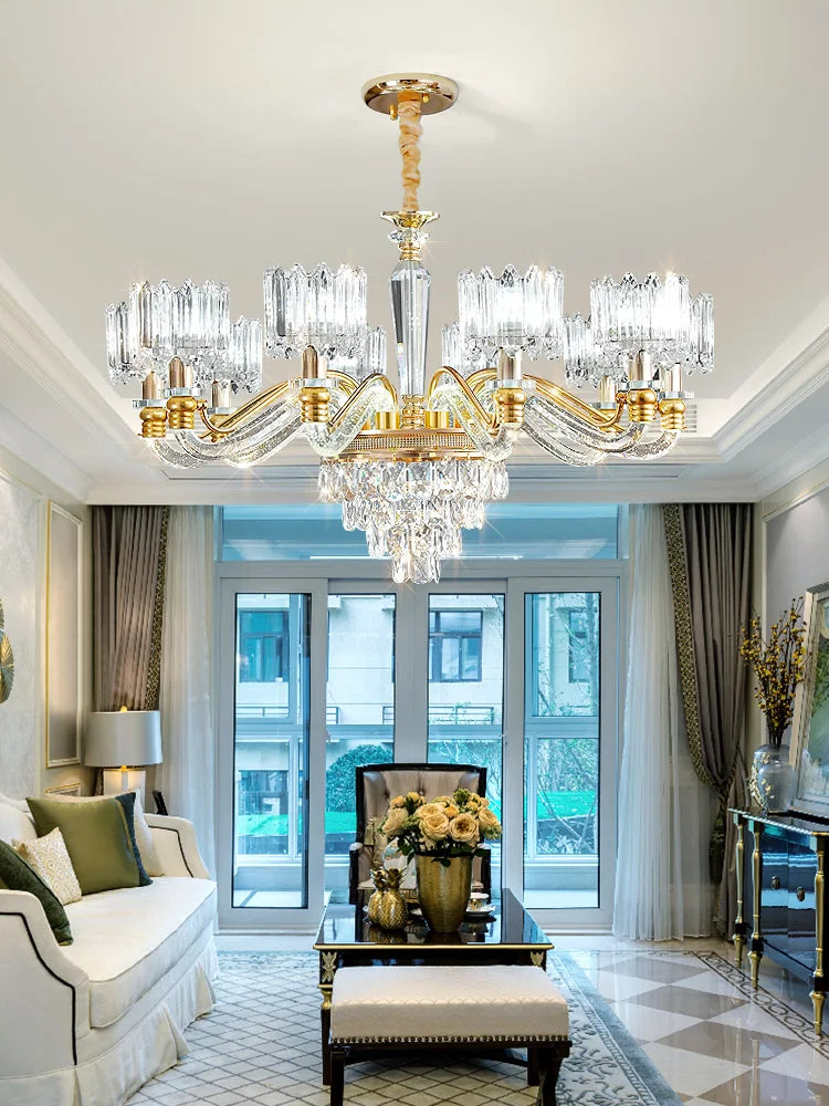 Crystal Chandelier: Elegant European Garden Lamp for Living Room, Bedroom