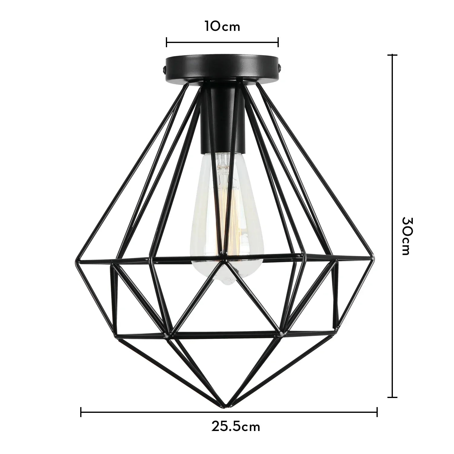 Industrial LED Ceiling Light: Modern Retro Loft Plafonniers for Living Room Kitchen Cage Home Decor