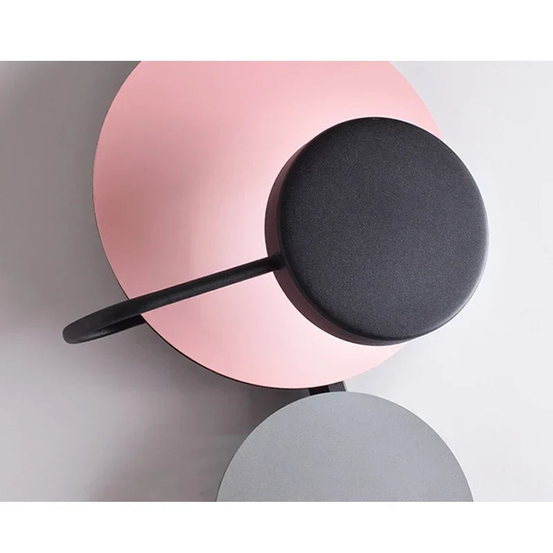 Colorful Circle LED Wall Lamp for Modern Bedroom Decor