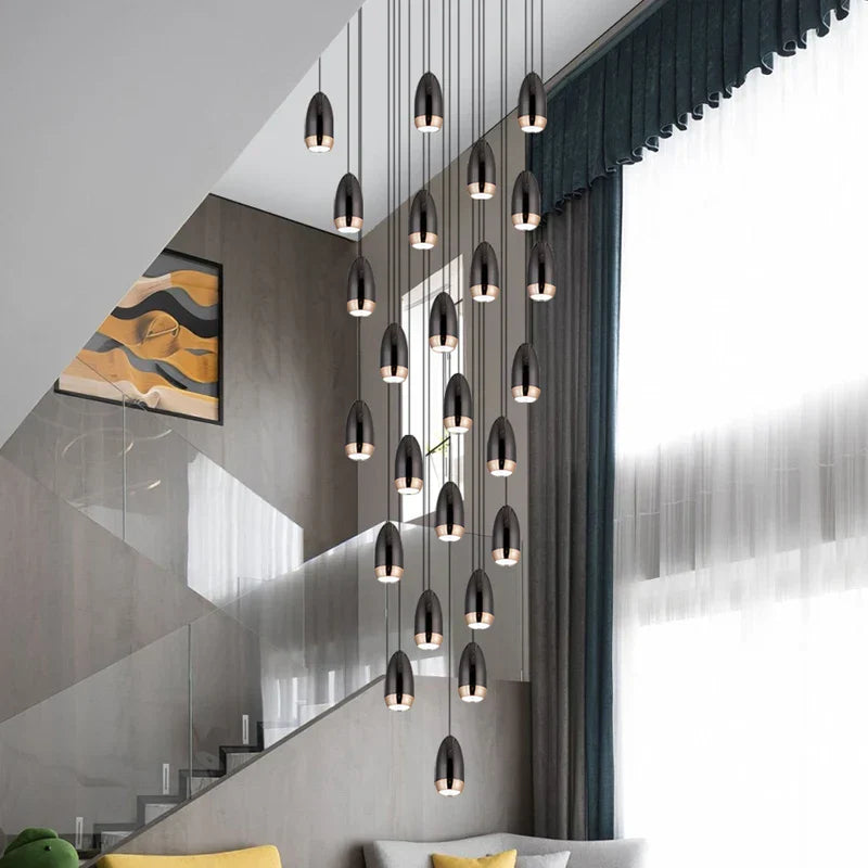 Modern LED Mini Chandelier for Penthouse Villa Kitchen Living Room & Staircase