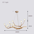 Tree Branches Chandelier Resin LED Pendant Light Luxury Living Room Decoration