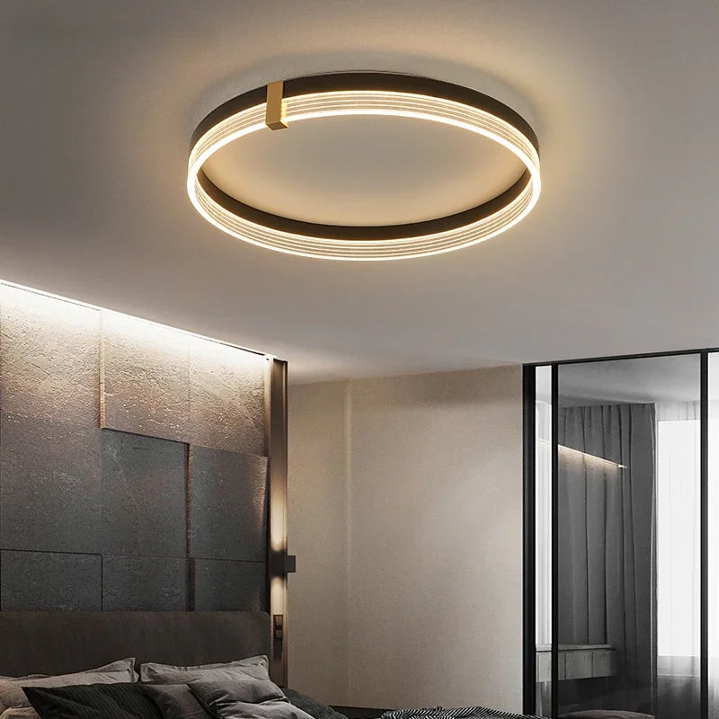 Modern Minimalist LED Ceiling Light with Remote Control for Living Room and Bedroom