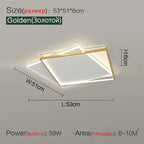 Square Minimalist Ultra-Thin Ceiling Lamp for Bedroom Living Room Modern Nordic Lighting