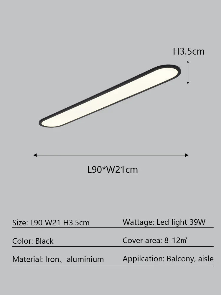 Oval LED Ceiling Light for Modern Minimalist Indoor Lighting Fixtures