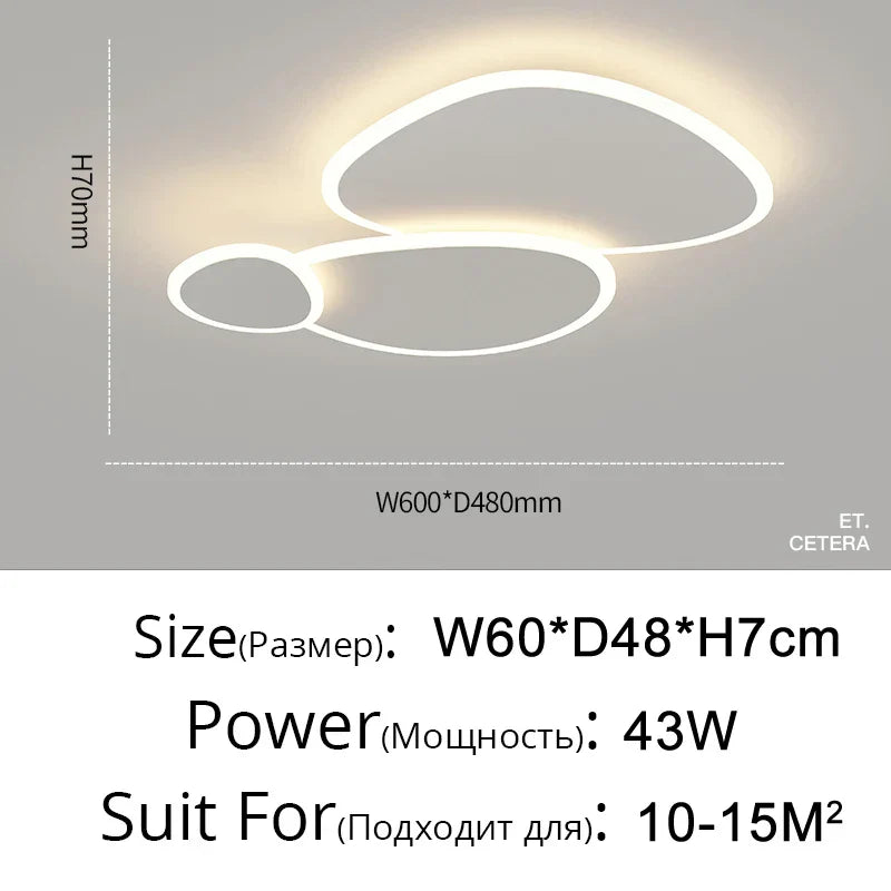 Modern Dimmable LED Ceiling Chandelier for Home Living Bedroom Study Room