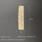 Copper Crystal LED Wall Lamp for Living Room, Postmodern Bedside Light