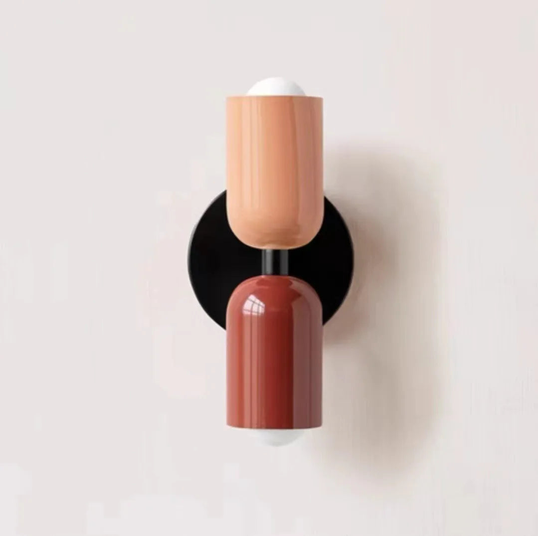 Cream Double Head LED Wall Lamps | Modern Nordic Colorful Lights for Indoor Decor