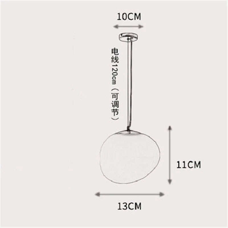 Gregg Glass Pendant Light: Stylish LED Hanging Lamp for Dining Kitchen LOFT.