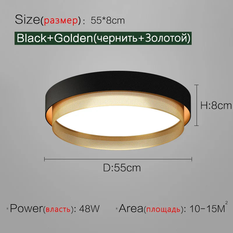 Modern Minimalist Bedroom Ceiling Lamp Luxury Nordic Light