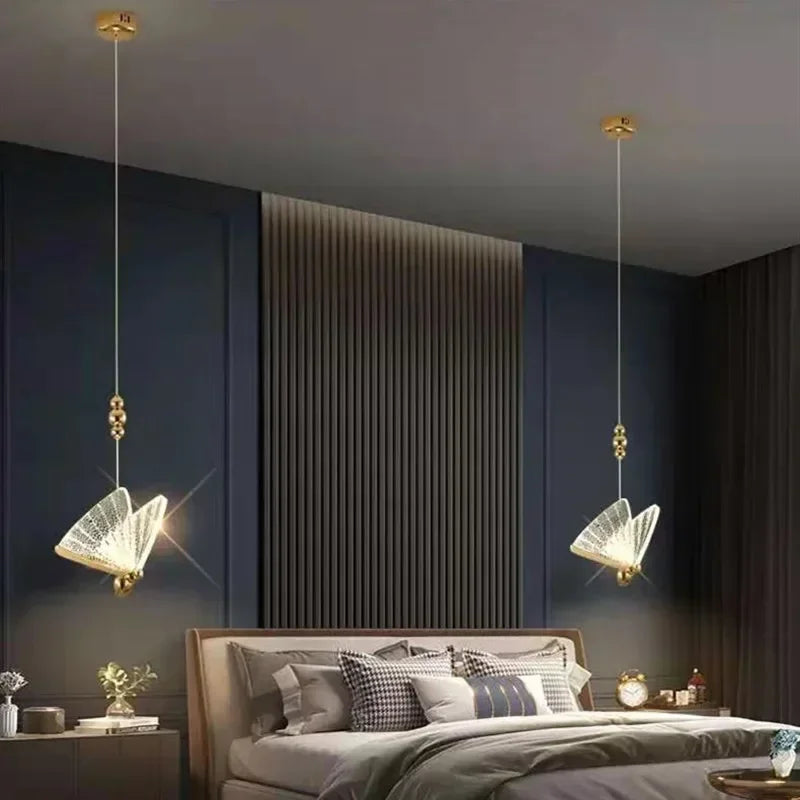Luxury LED Butterfly Pendant Chandelier: Modern Nordic Hanging Lamp
