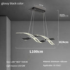 Modern Gold Dimmable LED Pendant Chandelier for Dining Room Kitchen Island