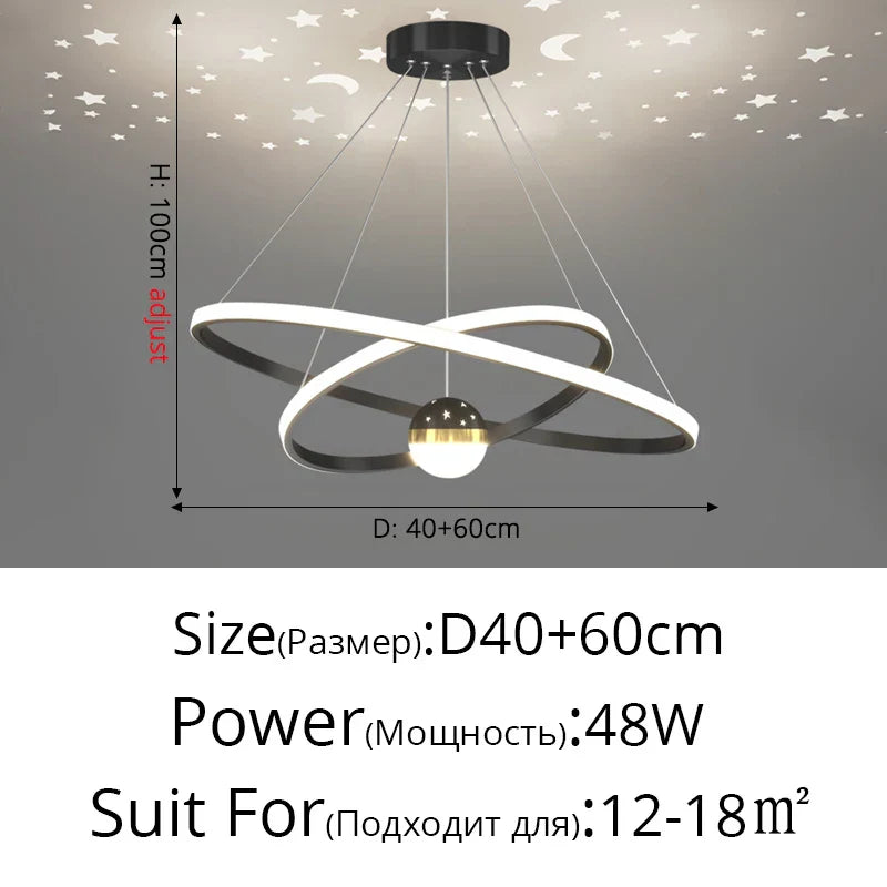 LED Gypsophila Chandelier for Modern Living Room Decor - Crown Ceiling Pendant Light