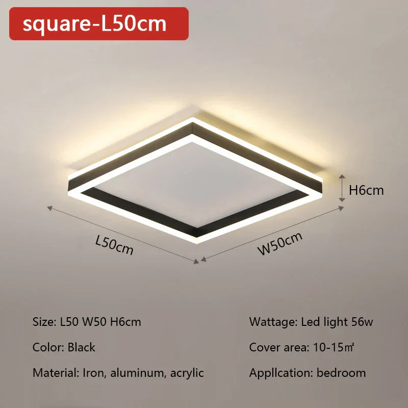 Modern Minimal LED Ceiling Light Acrylic Dimmable Round Lamp Fixtures