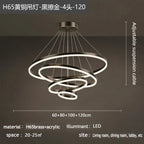 Nordic Circular Chandelier Hanging Pendant Light for Living Room and Dining Room