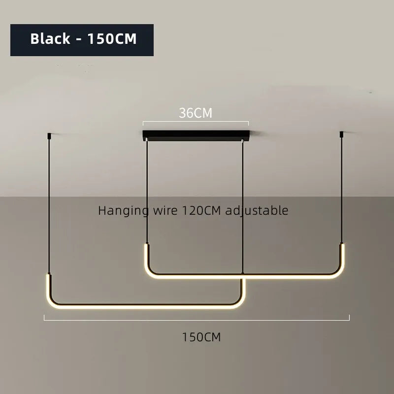 Modern LED Ceiling Lamp for Dining Room Bar Strip Decoration
