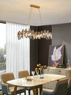 Crystal Chandelier: Elegant Ceiling Hanging Light for Living Room & Dining Table
