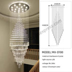 Crystal Chandelier: Modern Nordic LED Pendant Light for Kitchen Living Room Staircase
