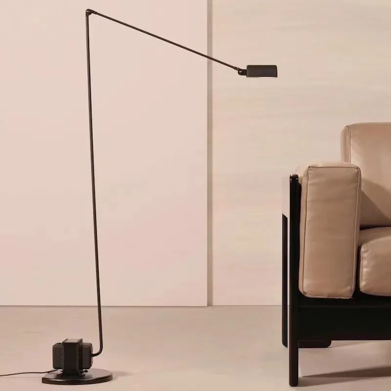 Lumina Adjustable Long Arm Floor Lamp - Industrial Design for Reading and Study Room