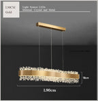 Modern Crystal Chandelier Pendant Lights LED Luxury Living Room Kitchen Island