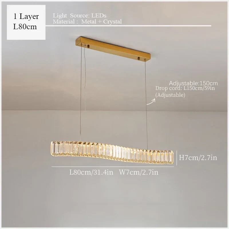 Luxury Crystal LED Chandelier Pendant Lights for Chic Home Decor