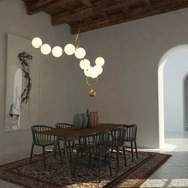 Necklace Pendant Light | Luxury Glass Ball Chandelier for Home