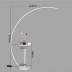 Arc LED Floor Lamp with Remote Control - Nordic Minimalist Design