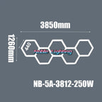 Aluminum Housing Hexagon LED Light Bar Detailing Light 5X12M Honeycomb Ceiling Lamp