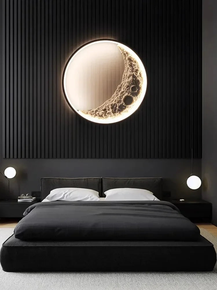 Moon LED Wall Lamp Modern Simple Home Decor Indoor Lighting Sconce