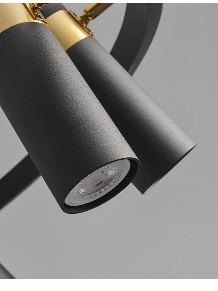 Black Metal Circle LED Pendant Light for Living room, Dining, Kitchen, Bar Decor