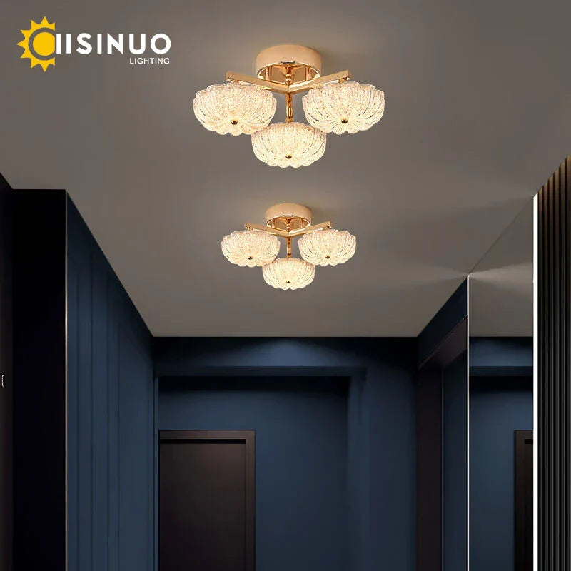 Gold LED Ceiling Light for Home Bedroom Living Room Kitchen Lighting Fixtures