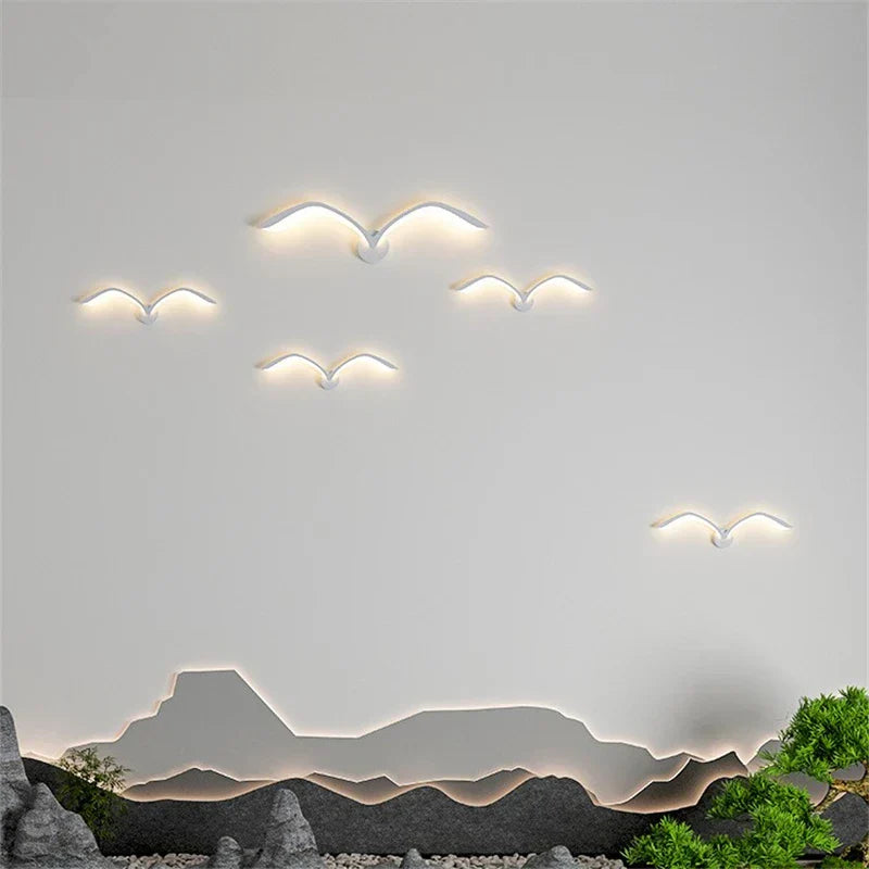 Modern Seagull LED Wall Light for Indoor Living Room and TV Wall