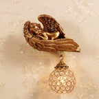 Nordic Crystal Angels LED Wall Lamp for Bedroom & Living Room Decor