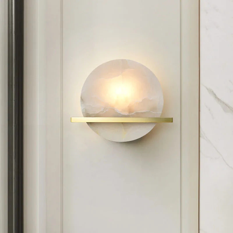 Luxury Marble Wall Lamp for Bedroom and Living Room Lighting