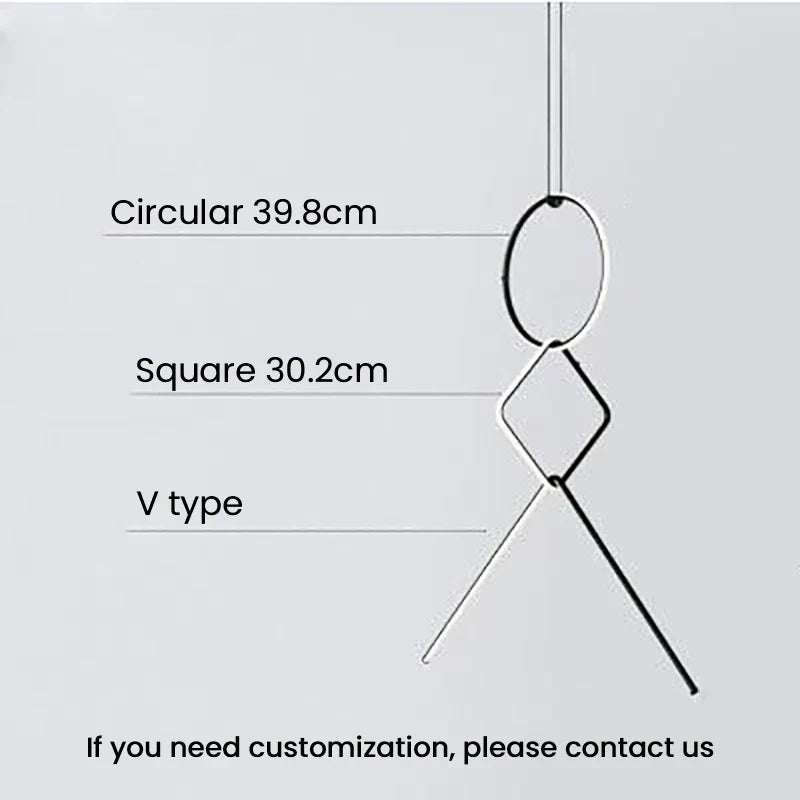 Minimalistic Pendant Light - Designer Ring Lamp for Office, Living Room, Bedroom