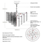 Crystal Bedroom Pendant Lamp: Designer Luxury Glass Lighting for Living Room