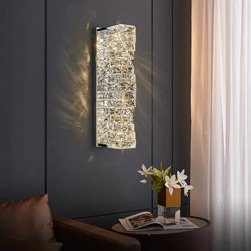 Crystal Wall Sconce: High-Quality LED Wall Lamp for Bedroom, Living Room Decor