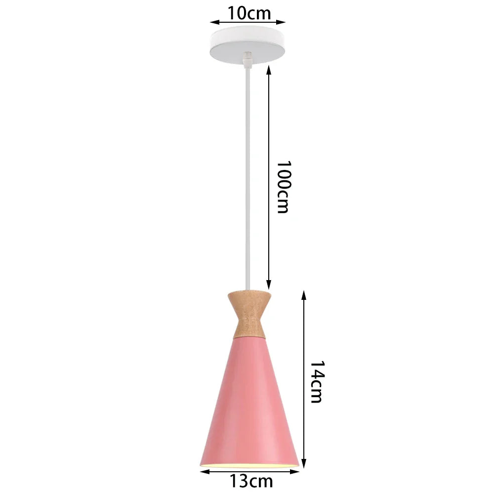 Nordic Pink Chandelier LED Pendant Light Modern Minimalist Ceiling Lamp