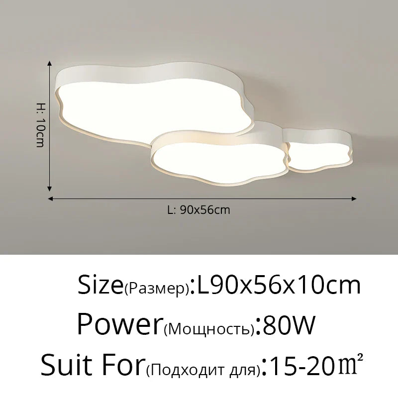 Cloud Ceiling Chandelier: Modern Nordic Living Room Bedroom Dining Lighting Fixtures