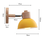Wood Wall Sconce LED Light Modern Nordic Style Bedroom Home Decor Lighting