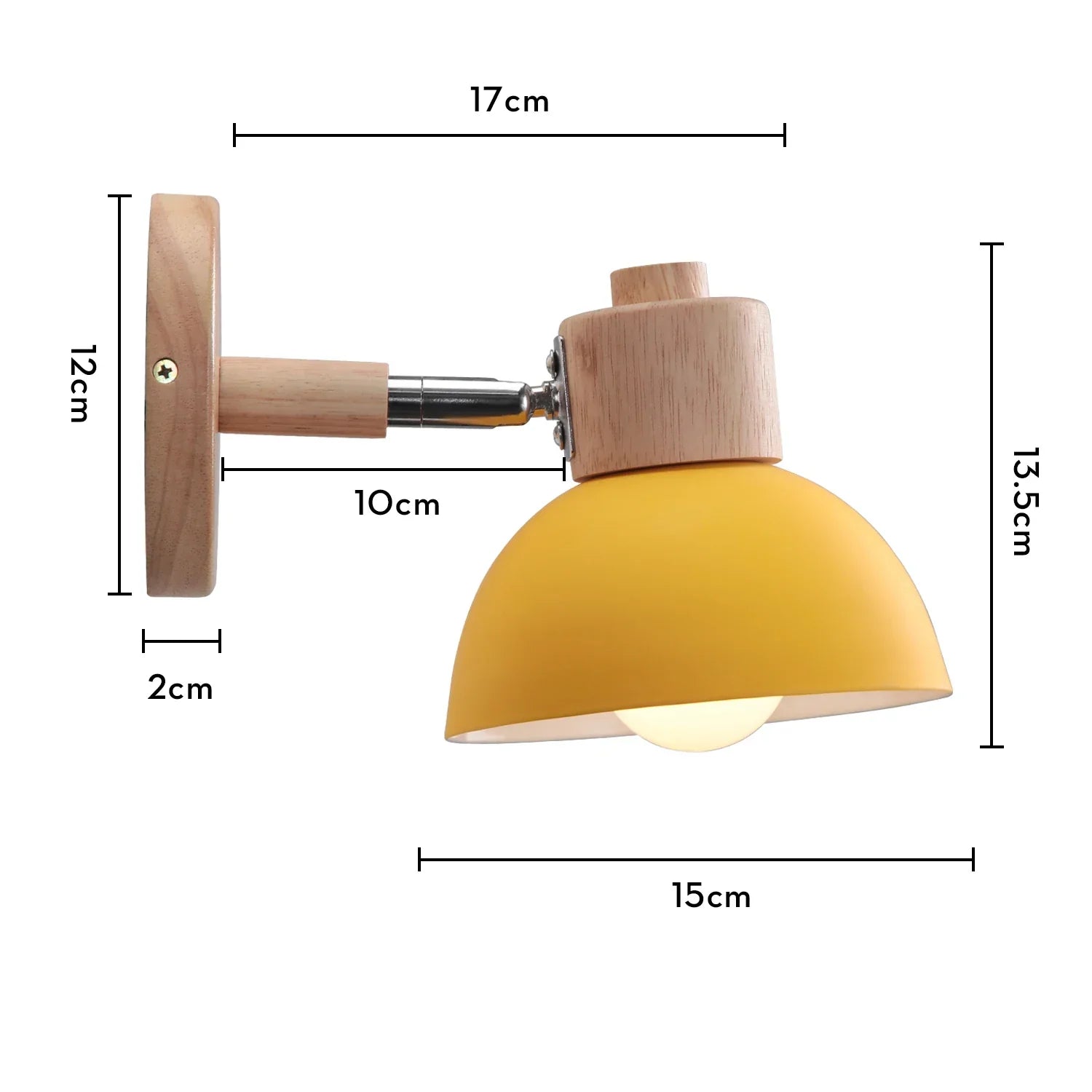 Wood Wall Sconce LED Light Modern Nordic Style Bedroom Home Decor Lighting