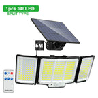 Solar Motion Sensor Wall Lamp 328/348 LED Remote Flood Light IP65 Waterproof