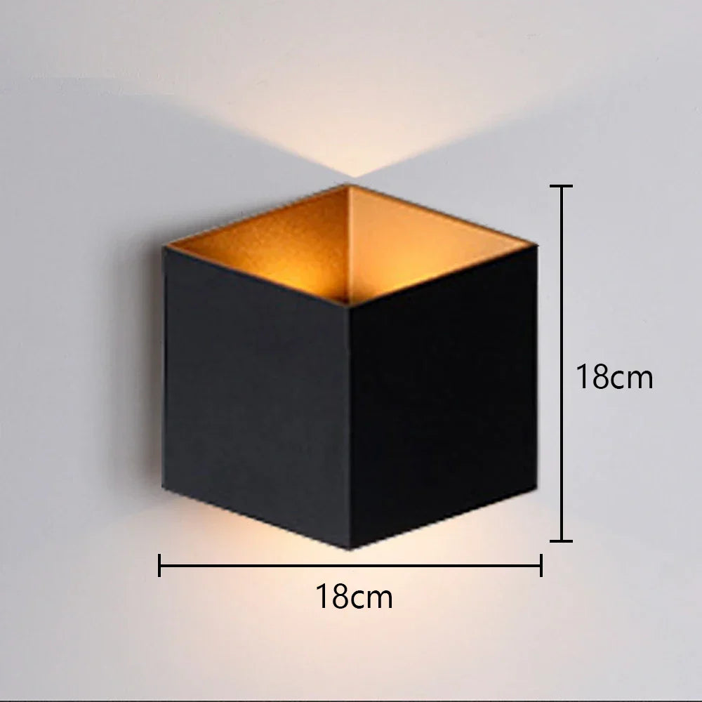 Modern Nordic Aluminum LED Wall Lamp for Living Room Bedroom Bedside Sconce