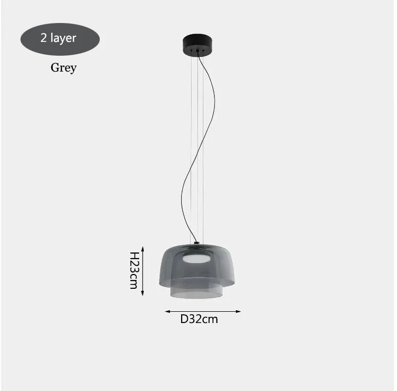 Nordic Glass Chandelier: Modern Ceiling Pendant Lights for Living and Dining Room